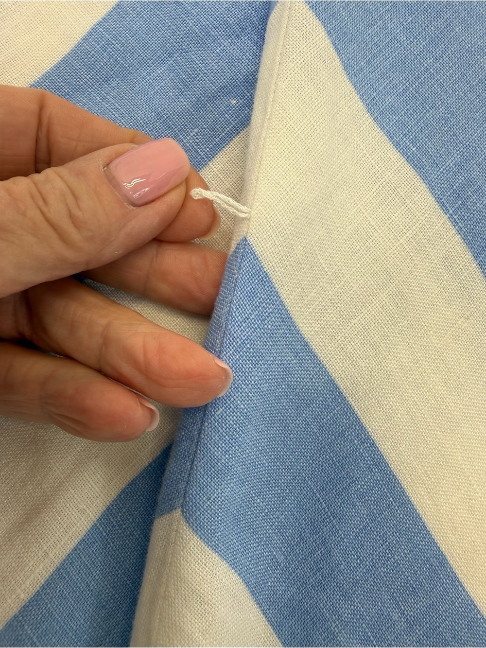 Neiman Marcus 100% Linen Striped Maxi Dress Small Blue/White - Picture 12 of 16